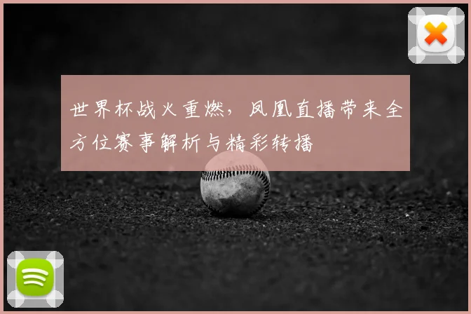 世界杯战火重燃，凤凰直播带来全方位赛事解析与精彩转播